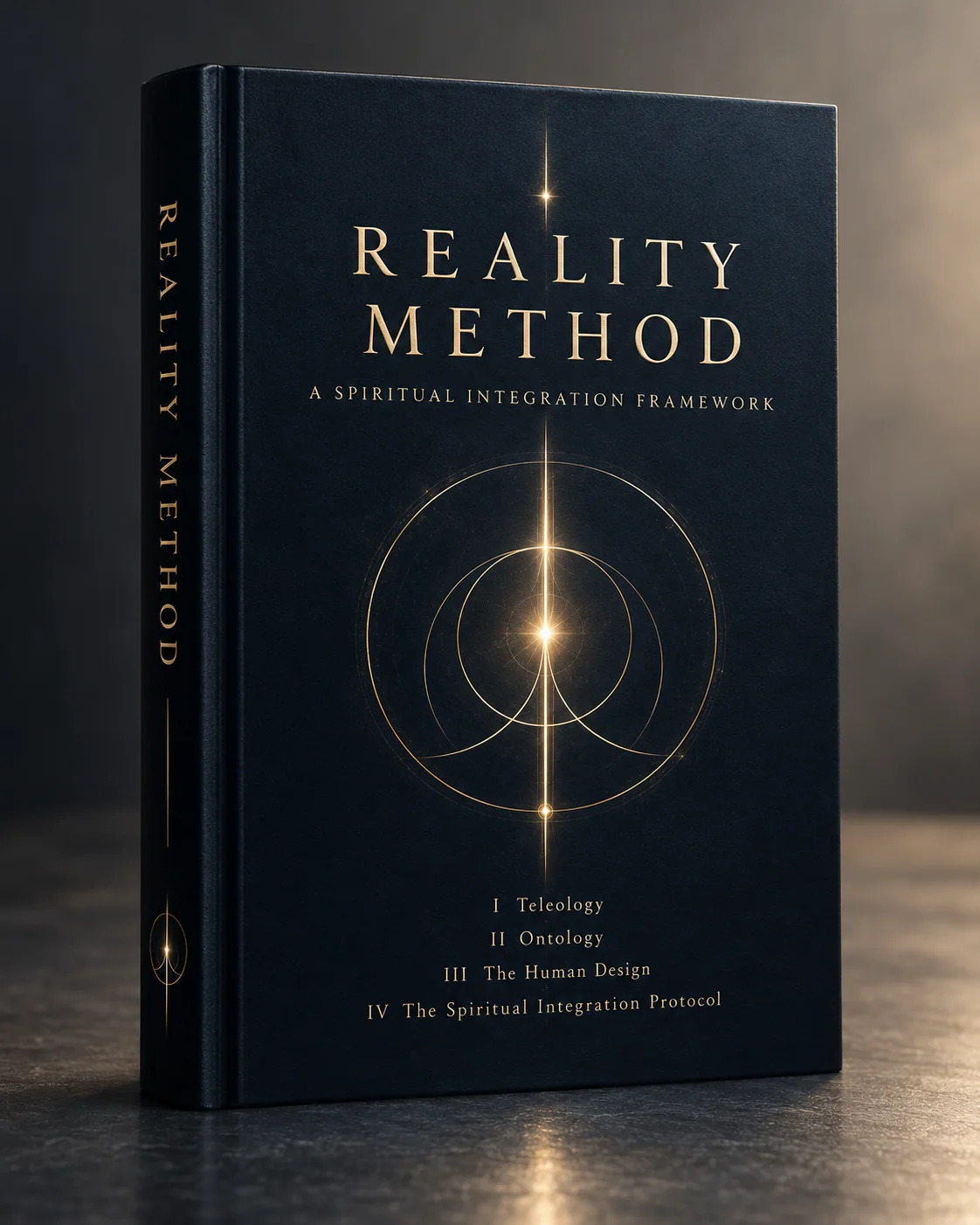 Reality Method Canon gold and navy hardcover concept